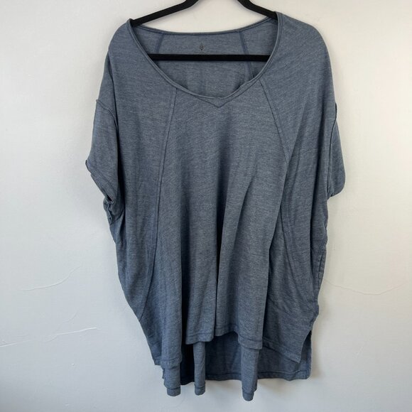 Free People Movement City Vibes Oversized Tee Top Blueberry Women’s Size XS - Picture 3 of 13